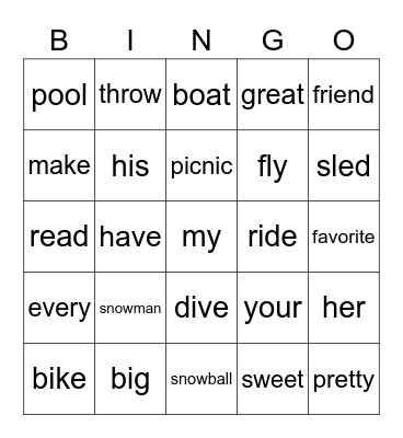 Lesson.2 Bingo Card