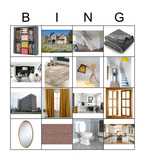 My House Bingo Card