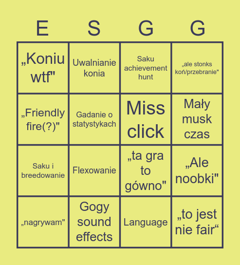 Ao bingo Card