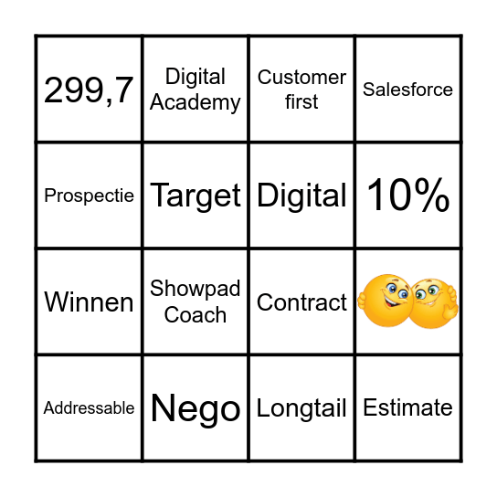 Quarterly Sales Meeting Bingo Card