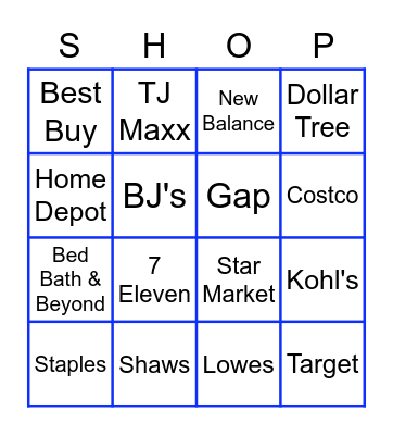 Restaurant Logo Bingo Card