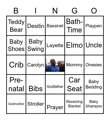 Weekes' Baby Shower Bingo Card