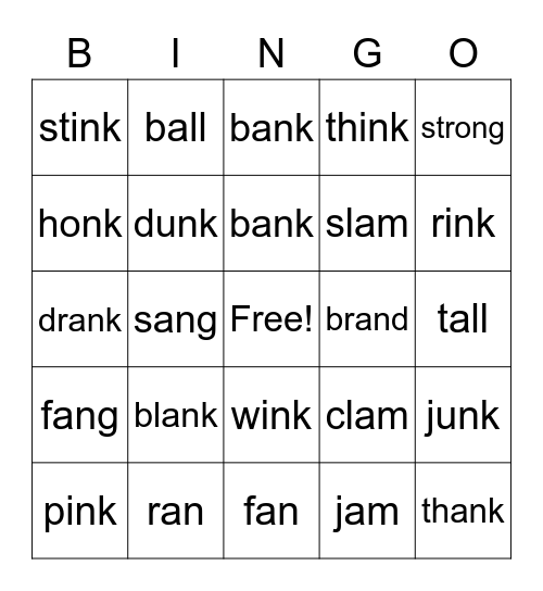 GLUED SOUNDS BINGO Card