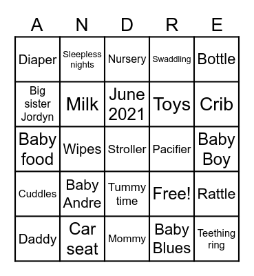 We got the Baby Blues Bingo Card