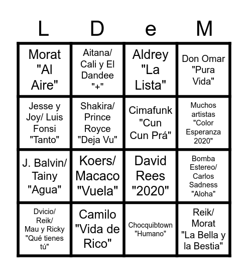 Locura de marzo 2021 Bingo Card
