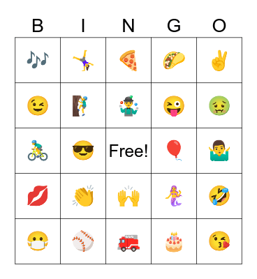 EMOJI Bingo Card