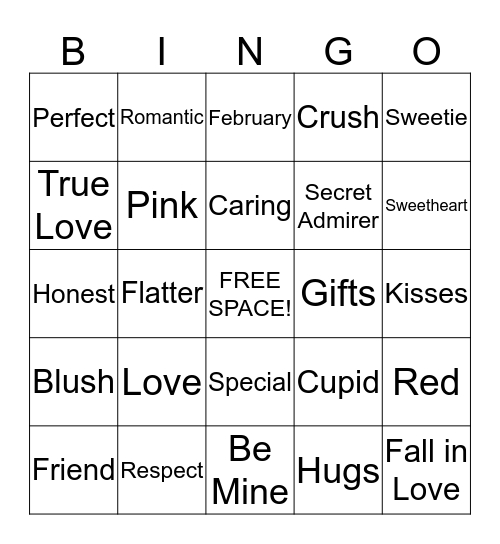 Be My Valentine? Bingo Card