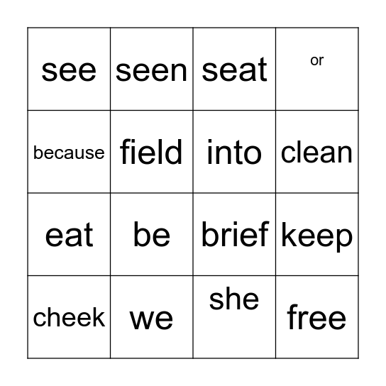 Bingo Card