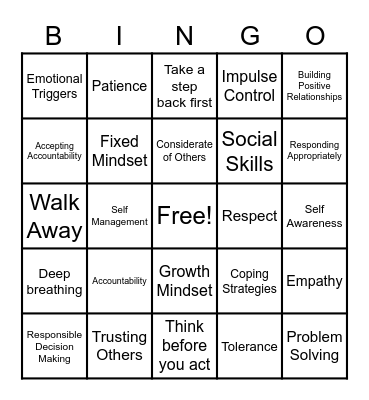 Review Bingo Card