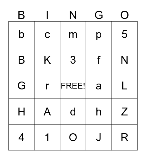 Valentine's Day Bingo Card