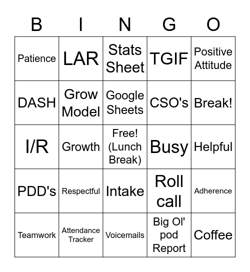 Alert Communications Bingo Card