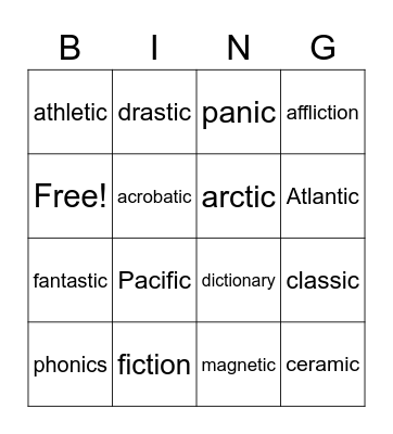 ic Bingo Card