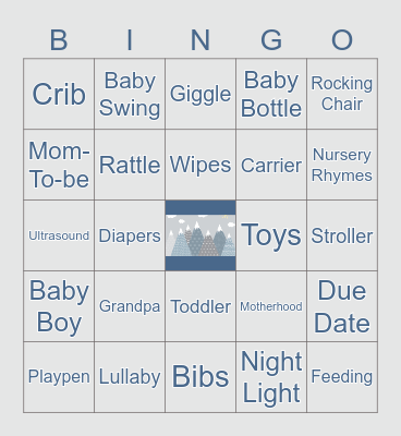 Rachel's Virtual Baby Shower! Bingo Card