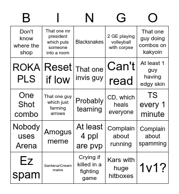 ABW Bingo Card