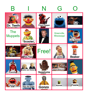Muppet Bingo Card