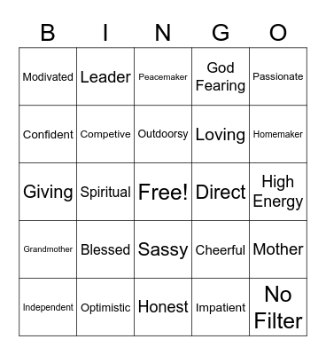 Phyllis' Birthday Bingo Card