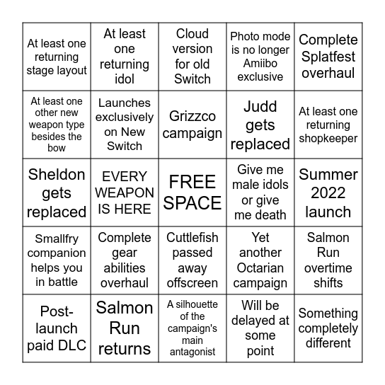 Bingo Card