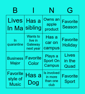 Team Bonding- Council Bingo Card