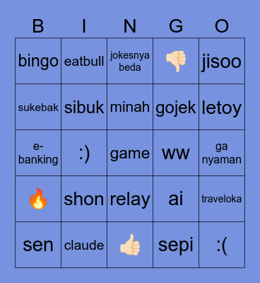SJM Bingo Card