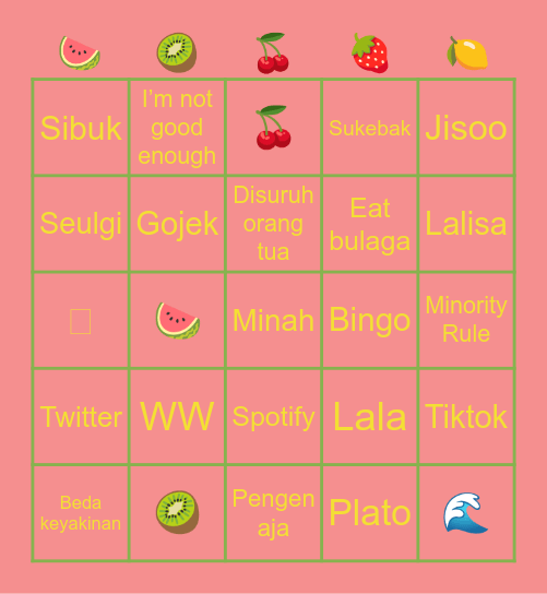 Lala Bingo Card