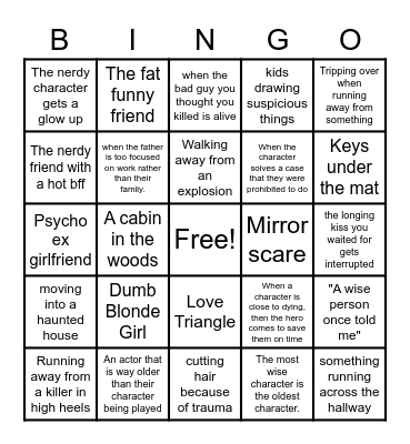 Movie/TV Topes Bingo Card
