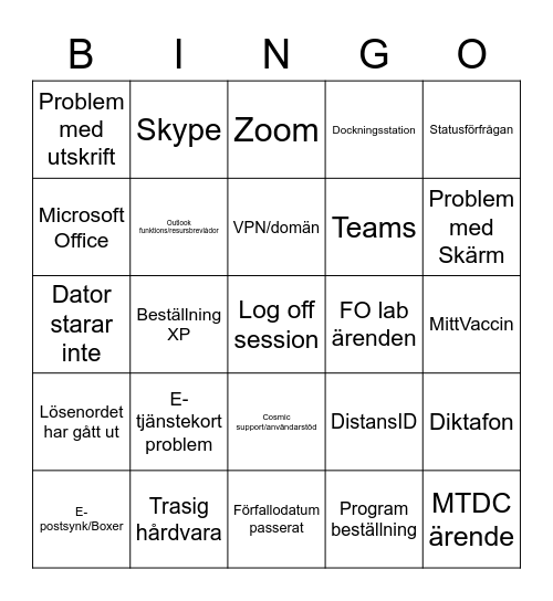 MTIT-Bingo Card