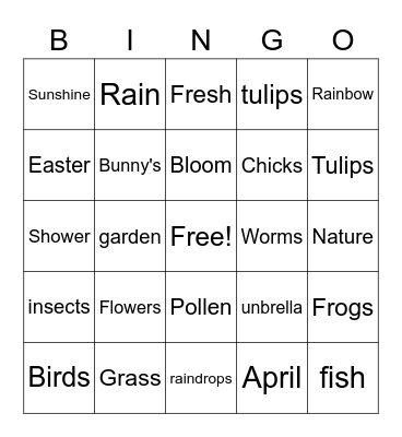 Spring! Bingo Card