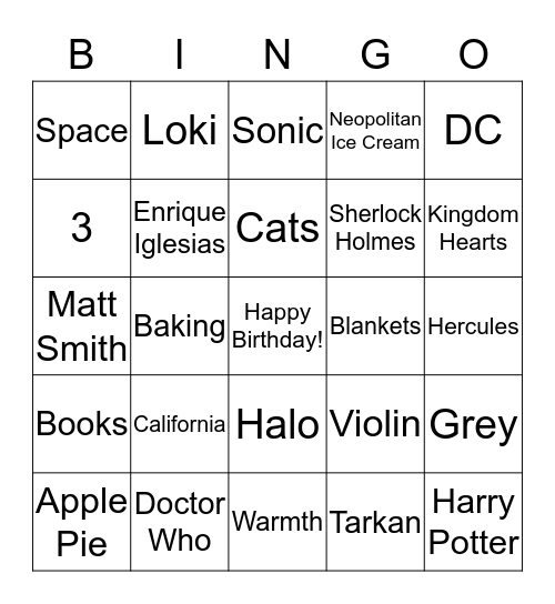 Happy Birthday Lance and Lacey! Bingo Card