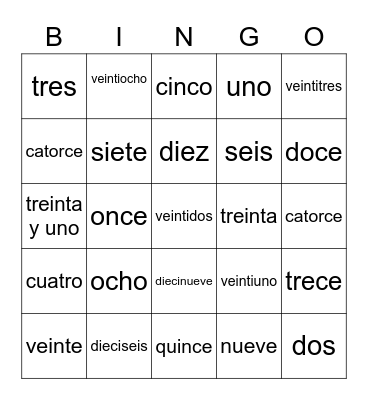 BINGO Card