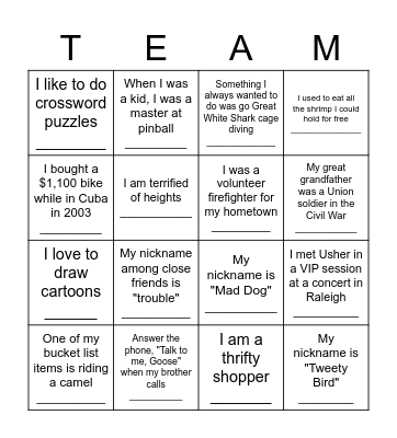 Student Services Bingo Card