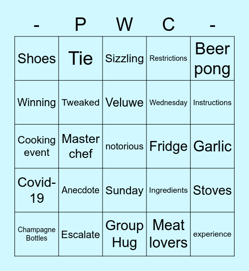 Round 2 Bingo Card