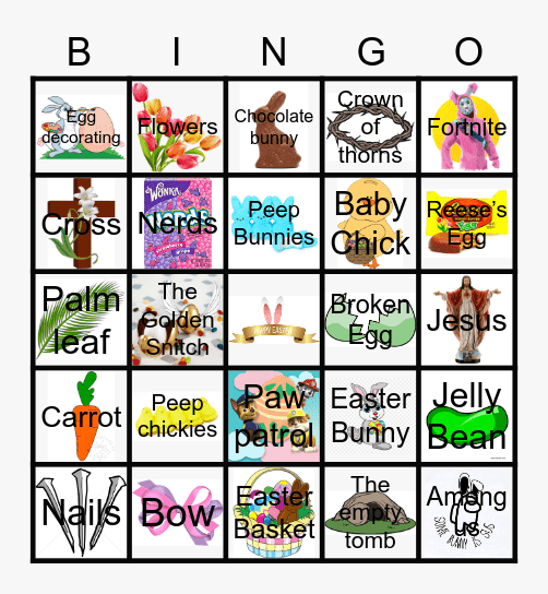 Easter Bingo Card