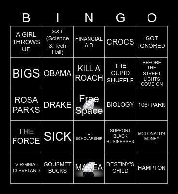 Onyx Bingo 2 Bingo Card