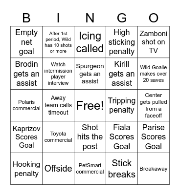 Wild Bingo Card