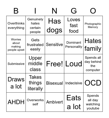 Carn Bingo Card