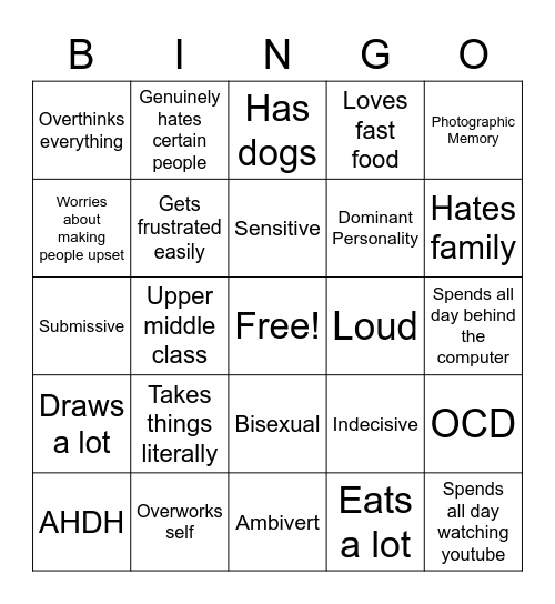 Carn Bingo Card
