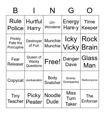 Superflex Bingo Card