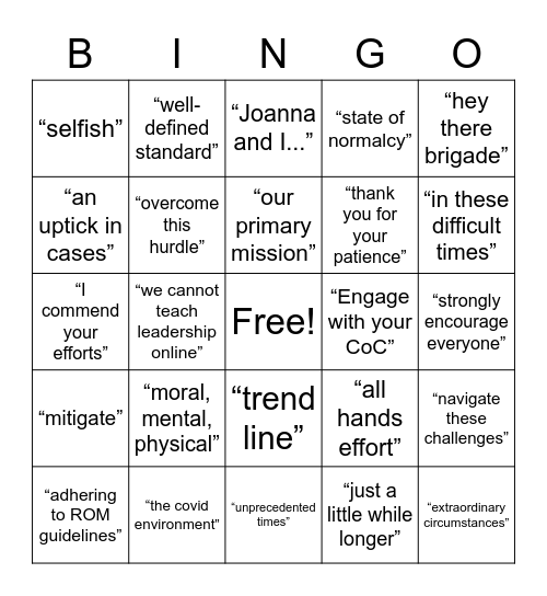 Bingo Card