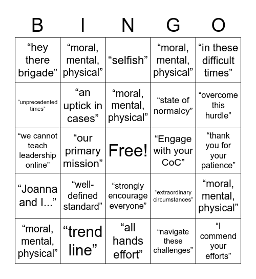 Bingo Card