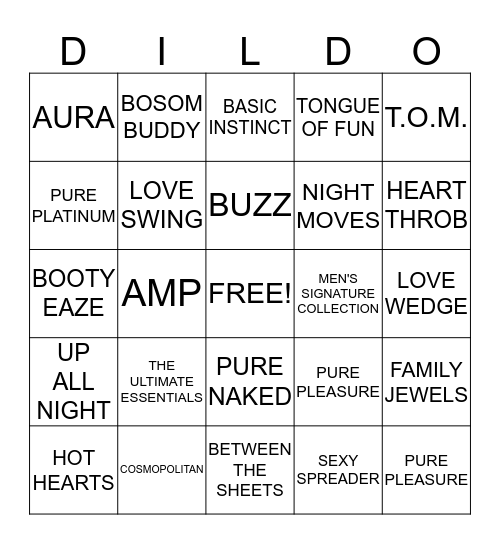 PURE ROMANCE BY TIFFANY Bingo Card