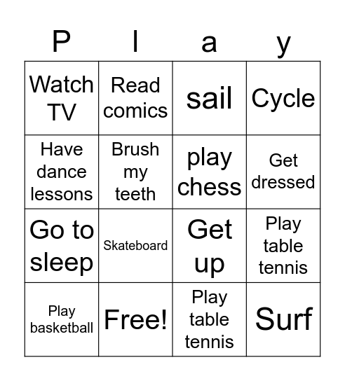 Bright Ideas 3: Unit 1 and 2- Vocabulary Bingo Card