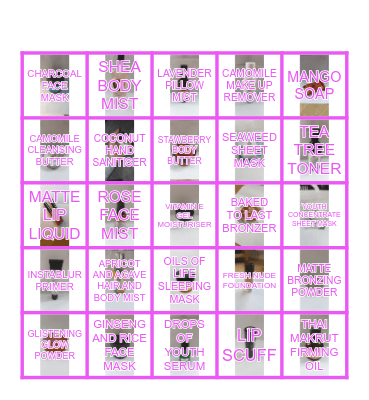 BINGO with Radiant_RoseX Bingo Card