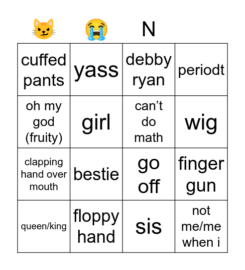 twink manager bingo Card