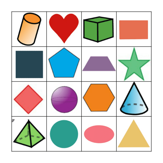 Shapes Bingo Card