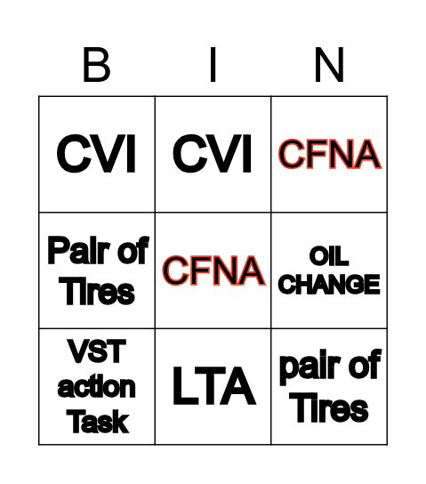 NTMS SAT BINGO Card