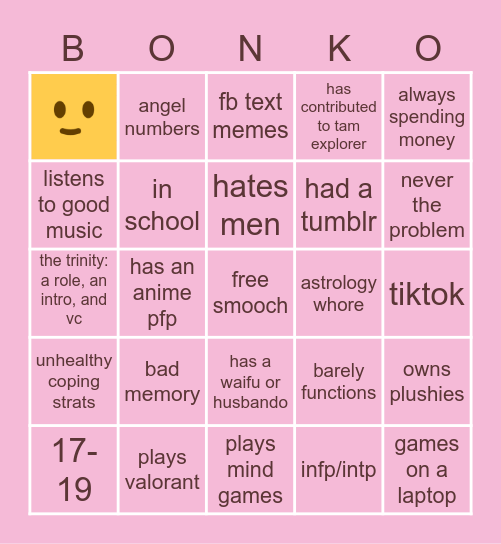 whorentine women bonko Bingo Card