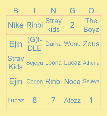 Bingo ( minky ) Bingo Card