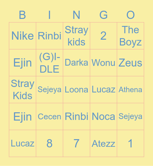 Bingo ( minky ) Bingo Card