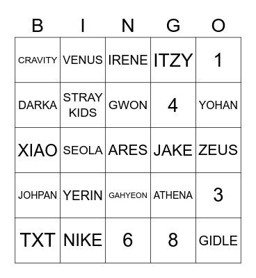 EJIN PUNYA Bingo Card