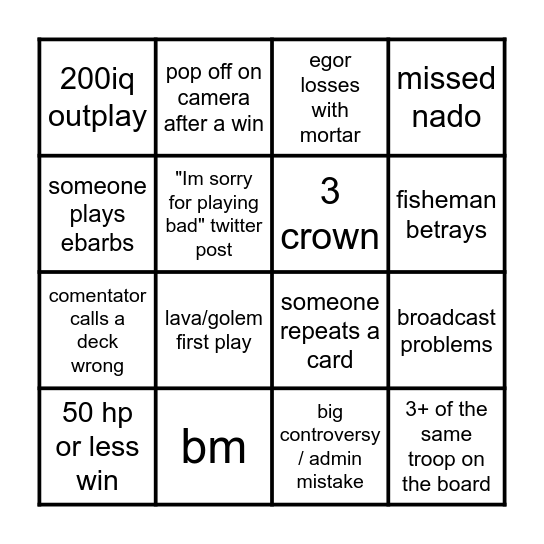 CRL March Day 2 Bingo Card